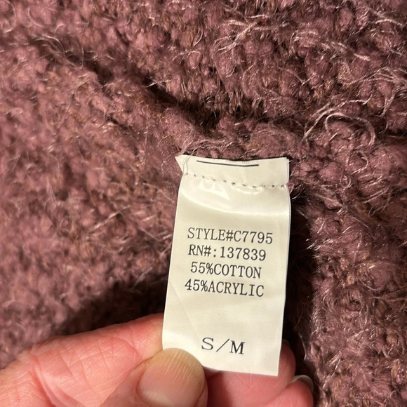 Dreamers by Durant Fuzzy, Popcorn, Chunky Open Front Cardigan with Pockets - Picture 4 of 10